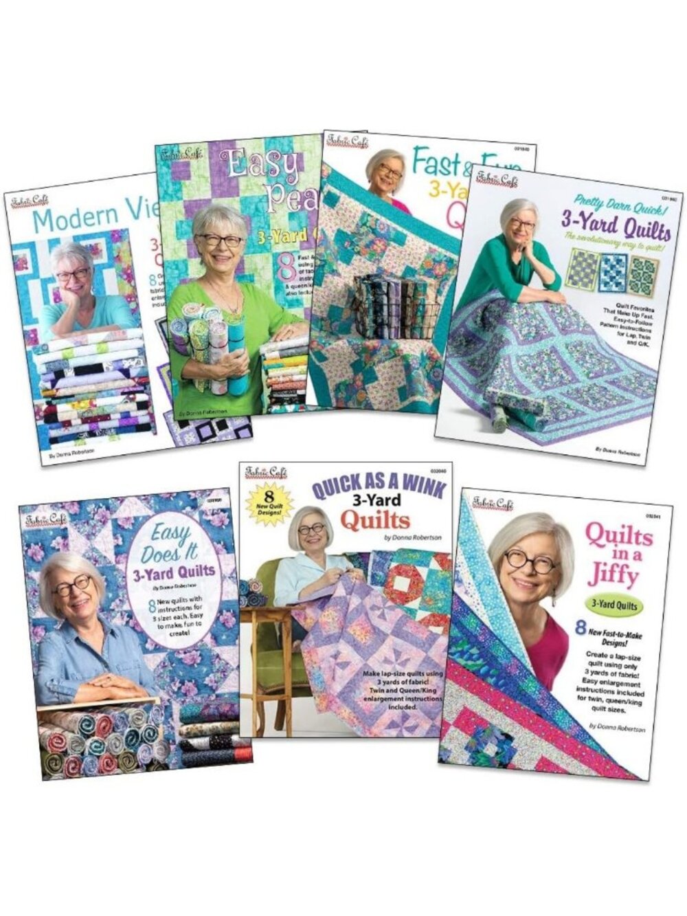 Quilt Pattern Book Bundle - 7 Unique Designs for 3 Yard Quilts, Crafting Guide